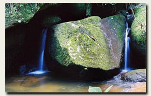 Foto da cachoeira das Avetas
